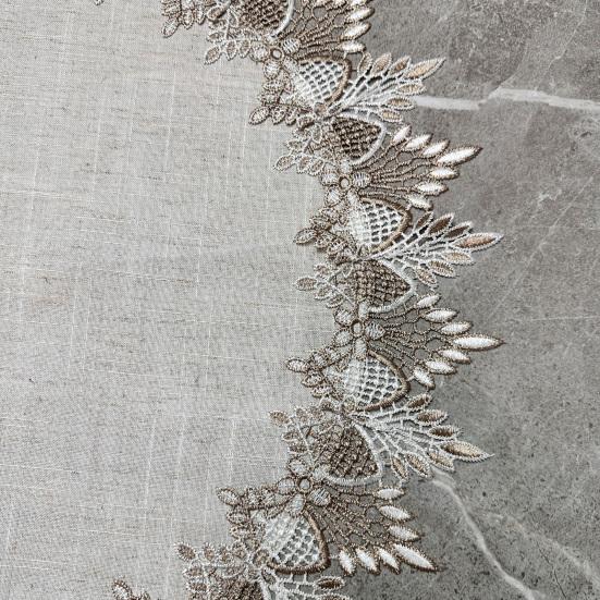Lace Table Mat, Non-Slip Round Placemat, Heat-Insulating Anti-Scalding Oil-Stain Resistant Tablecloth for Kitchen Dining Table