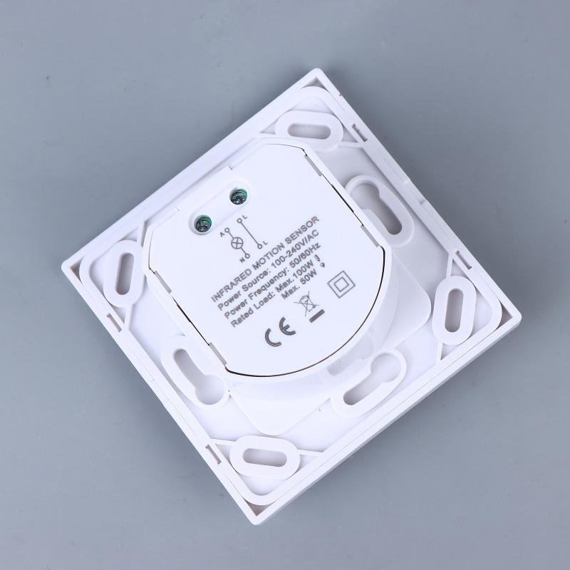 Ac 110-240V Dc 9-24V Led Pir Motion Sensor Switch 2-Wire Human Infrared Automatic Sensing Adjustable Time Delay Switch Panel