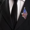 Fashion Patriotic Brooch Trendy Flag Design Jewelry Accessory Alloy Metal For Outfits Bags Hats Friendship