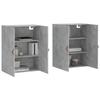 VidaXL Armoires murales 2 pcs gris béton 69,5x34x90 cm 3195599