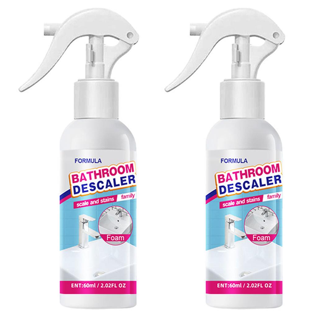 60 ml Spülbeckenentkalker Schaumreiniger, Multifunktionaler Badezimmerreiniger Spray für Dusche Toilette, Haushalts-Fleckenentferner für Fliesen