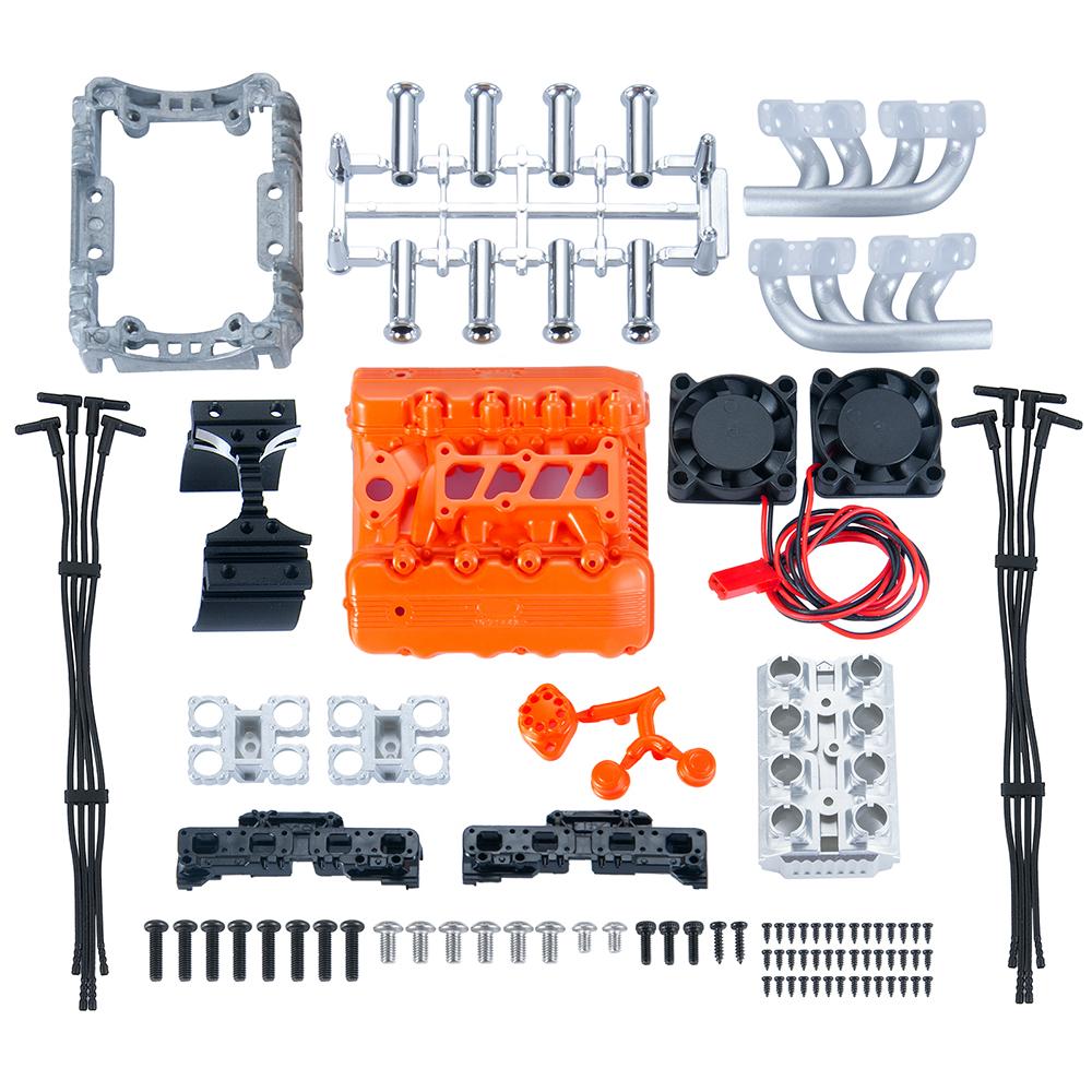 Symulacja pokrywy silnika V8 Chłodnica wentylatora silnika dla 1/10 Traxxas TRX-4 TRX4 RC Crawler Car