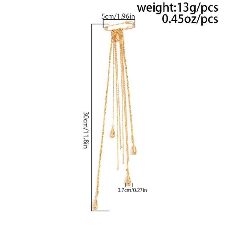 Classical Chain Fringe Brooch Dateless Lapel Pin Accessory Elegant Fringe Pin Enhances Dresses Coats And Handbags