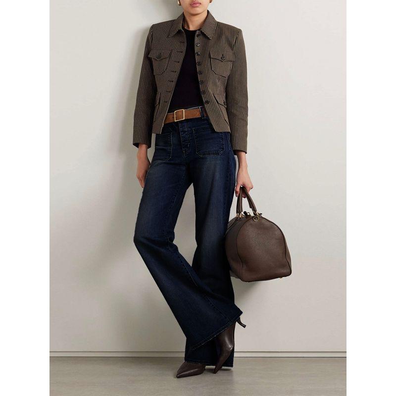 

Spring Summer Export USA Angel Home Thin Dark Blue Loose Long Legs Wide Leg Large Wide Leg Mop Jeans C Pin ANGEL black and blue wide legs(D3M2) 12