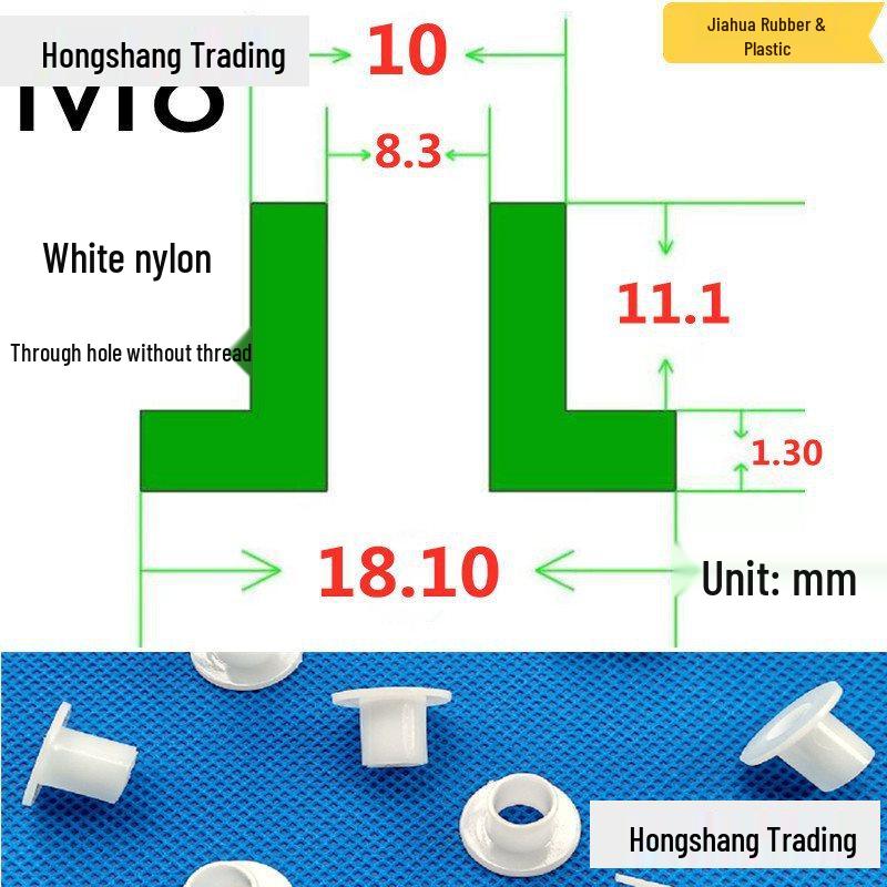 Step T-Shaped Nylon Insulating Bushing Washer, M3-M35 Thread Protection Spacer