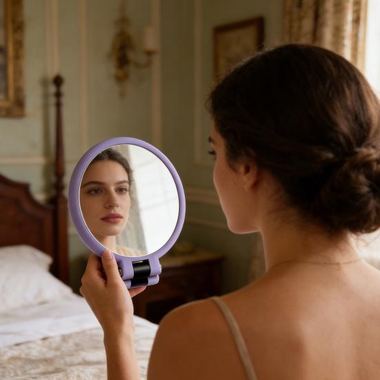 50-facher Vergrößerungs-Kosmetikspiegel, tragbar, faltbar, doppelseitiger Schminkspiegel, verstellbar, für Damen, Wandmontage, Handheld, Schreibtisch, Kosmetikspiegel