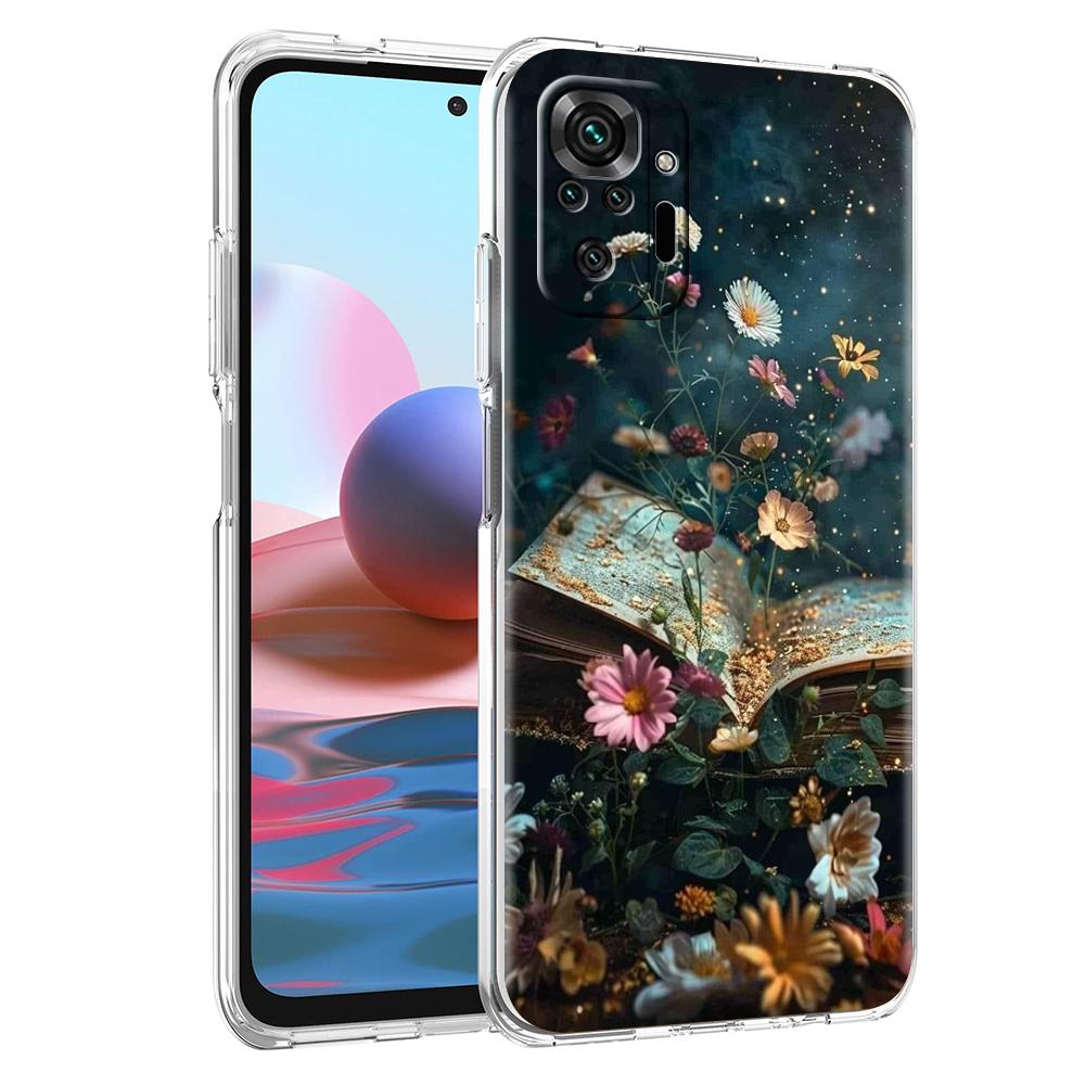

Transparent Phone Case for Redmi 14C 13C 10C 10 9 Note 13 12 11 K50 K40 Plus Pro 5G Soft TPU Cover Creative And Beautiful Book for Redmi 9