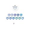 100Pcs/roll Love Heart-shaped Washi Tape Confession Poem Series Hand Account DIY Decoration Sticker Masking Tape Journal Decor