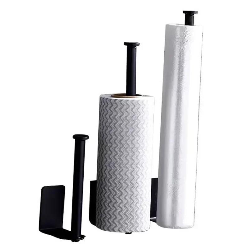 Paper Roll Holder Towel Rack Hanging Shelf Bathroom Storage Toilet Rack Home Kitchen Tissue Accessoriy Wall Stand Hanger Kitchen Cup Holders 5