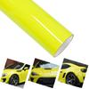 Hoge Kwaliteit PET Glanzend Citroengeel Auto Vinyl Wrap Folie Luchtbelvrij Zelfklevend Auto Buiten Decoratie Folie Accessoires