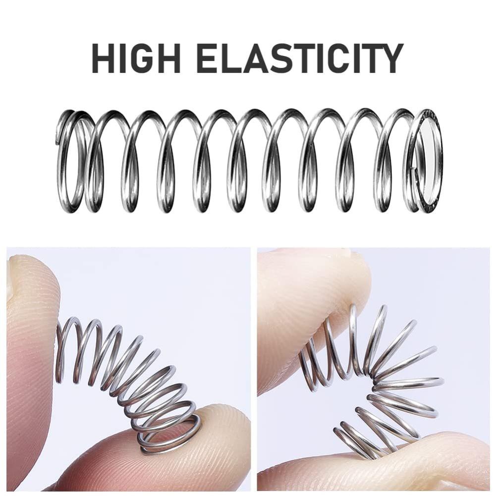 390 Stück Druckfedern in verschiedenen Größen Edelstahl 304 für Heimwerker, mechanische Geräte und mehr