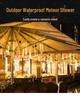 LED Meteor Shower Solar String Lights - Waterproof Outdoor Holiday Tree Decoration