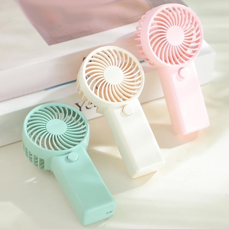 AM4 Battery Operated Handheld Fan Indoor Outdoor Use Ergonomic Handle Lightweight For Kids Adults Outdoor Travel