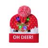Christmas adult jacquard knitted hat children's LED lights colorful glowing Christmas hat holiday hat