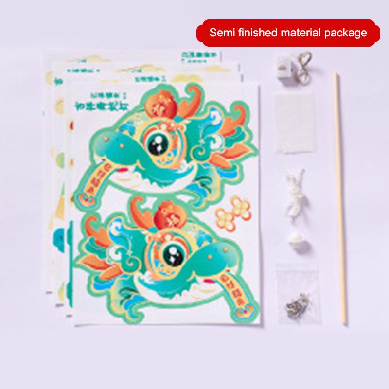 

2025 Year Dancing Snake Lantern Portable Led Lantern Traditional Luminous Lantern Kid Diy Handmade Toys Snake Year Gifts