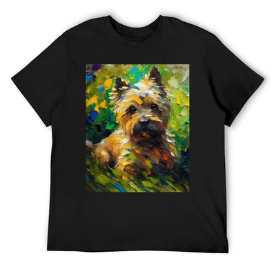 Le Bonheur d'un Cairn Terrier T-shirt t-shirts graphique t-shirts vintage séchage rapide t-shirts d'entraînement homme