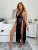 lingeries sexy hot Thin Translucent Mesh High-slit Long Skirt Lingerie Set adult female lingerie costume woman to catch porn Sex