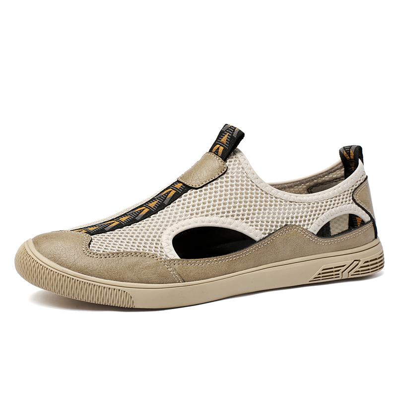 

Летняя мужская повседневная обувь с дышащей сеткой, мужские лоферы, удобная обувь для вождения, мокасины, мужская обувь на плоской подошве 46 хаки