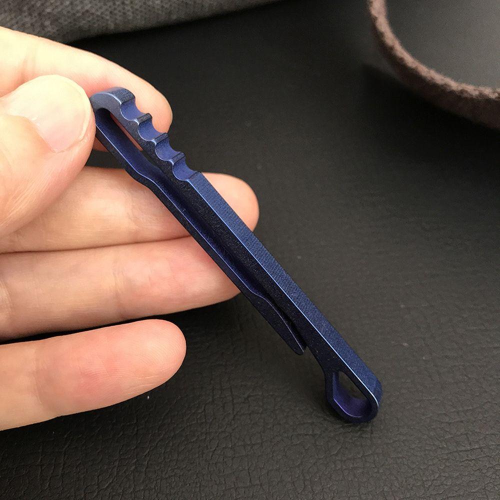 Buckle Bottle Opener Titanium Ti Clip EDC Octagon Keychain Hike Belt Clip Multi Keyring