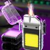 Multi-Function Electric Wire Lighter Waterproof With Emergency Keychain Light Portable Mini Rechargeable Cigarette Lighter