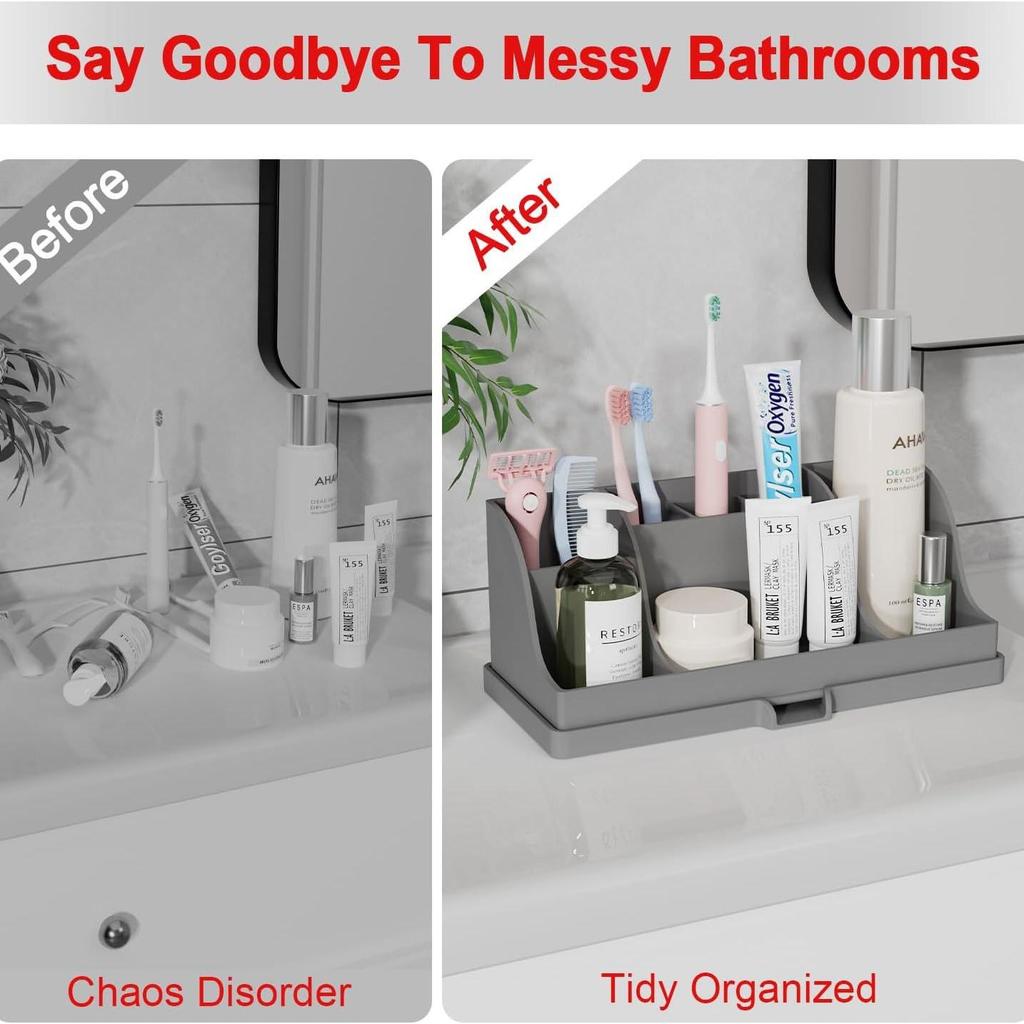 Silicone Toothbrush Holder: Easy-Clean Drainable Storage Box for Bathroom Supplies