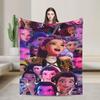 Demon KPop Blanket  Soft Funny Plush Throw Blanket For Kids Bedroom Flannel Bedspread Bed Cover