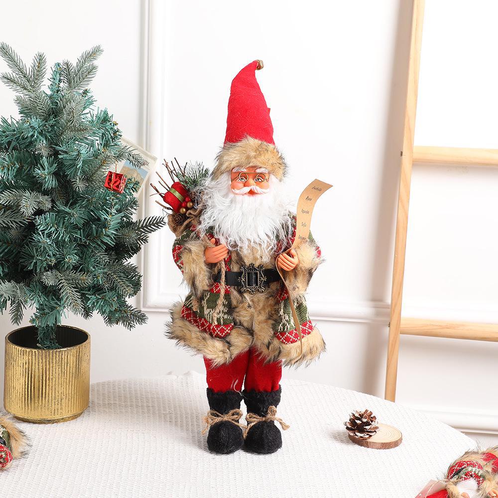 

Кукла-обнимашка в виде рождественской елки 2024 года: Украшения для окон Санта-Клауса No.2 58*24cm