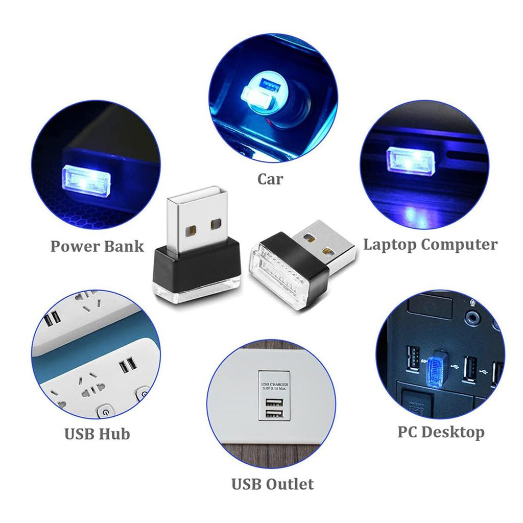 Mini USB LED Car Light Auto Interior Atmosphere Neon Atmosphere Lamp Mini Lights Emergency Lighting PC Auto Interior Accessories