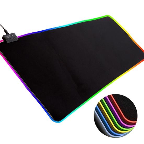 

Светодиодный светящийся красочный световой RGB игровой коврик для мыши, коврик для клавиатуры для компьютеров