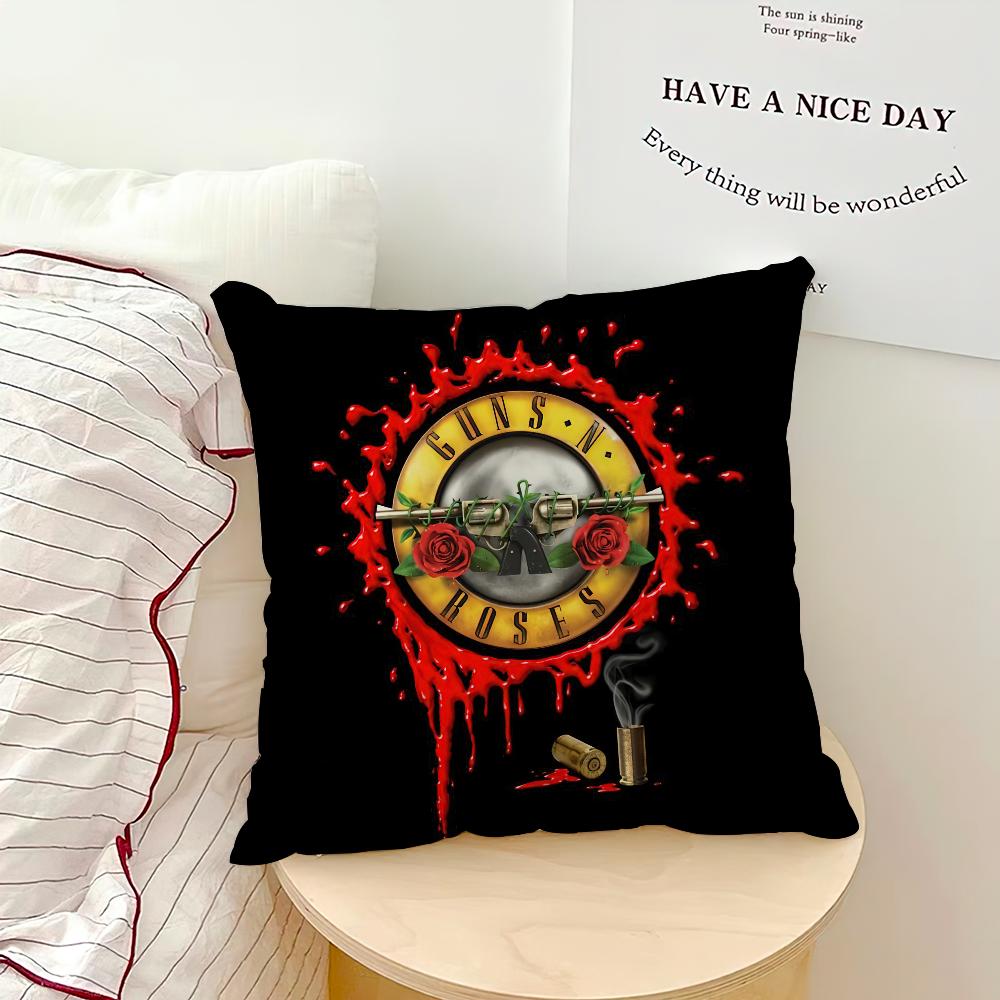 G-Guns N Roses Use Your Illusion I Pillow Case Sofa Living Room Bedroom Headboard Backrest Cushion Square Cushion Nap Time