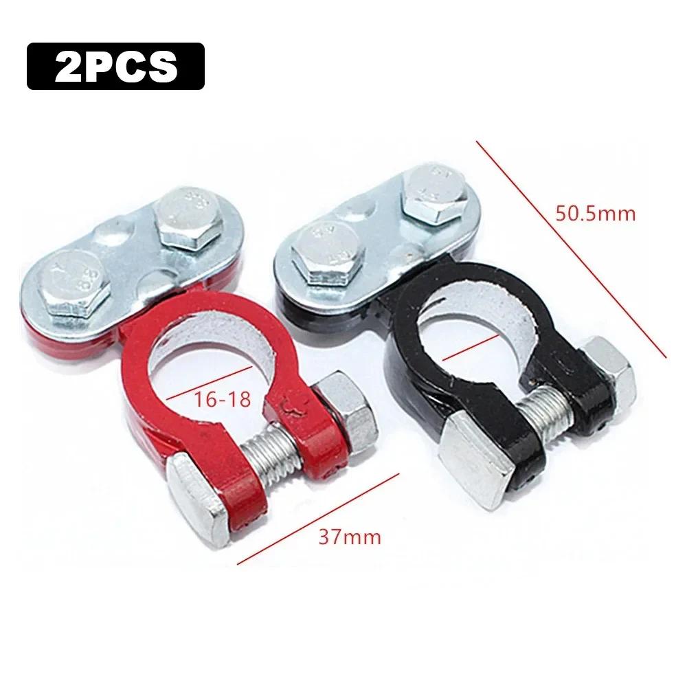 2Pcs Car Battery Cable Terminal Clip Clamps Connectors Negative and Positive Corrosion Resistance Applicated in Car Van More
