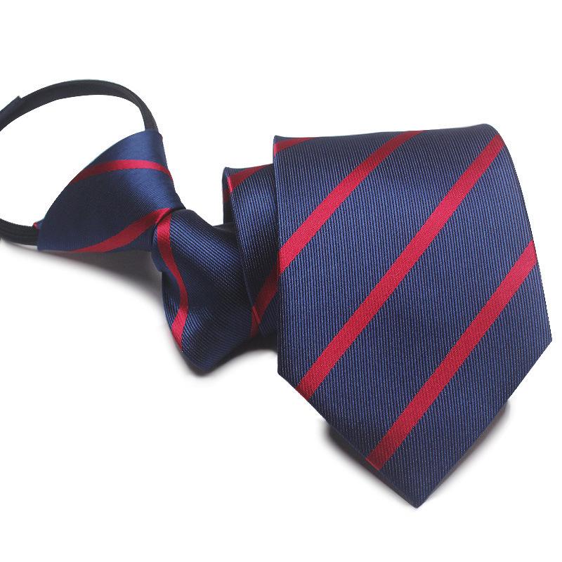 Men's 8cm No-Knot Zipper Tie - Easy-Pull Business Formal Tie