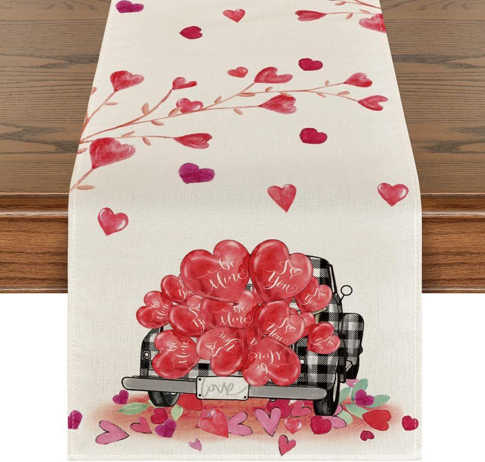 Desktop Ornaments Love Table Flag Tablecloth 33*183cm Table Runner For Festive Atmosphere Event Decoration Valentine's Day Party