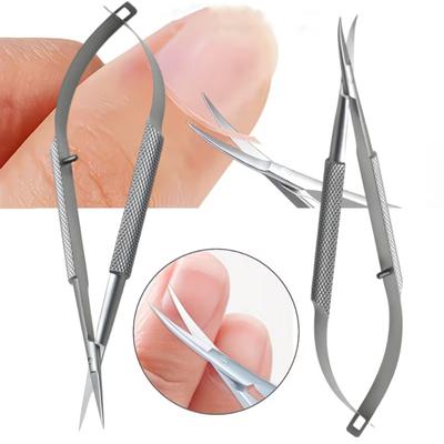 Professionele Nagelriemschaar Roestvrij Staal Manicure Gereedschap Gebogen Mes Scherpe Dode Huid Verwijderaar Clipper Kit Schoonheidstools