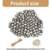 150Pcs Craft Bells Wood Beads Set with 32.8ft Rope for Christmas Decoration, 1Inch Craft Bells for Craft Jewelry Making