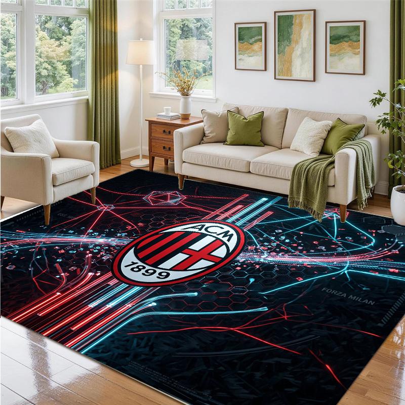 AC Milan Design Crystal Velvet Rug Soft Decorative Mat for Bedroom Entrance