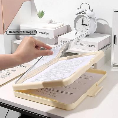 A4 Multi-Layer File Organizer - Test Paper Storage Box & Waterproof Folder, Desk Document Box for Students Office Portfolio