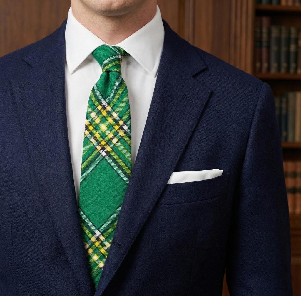 Scottish Tartan Neck Tie For Men Traditional Highland Attire