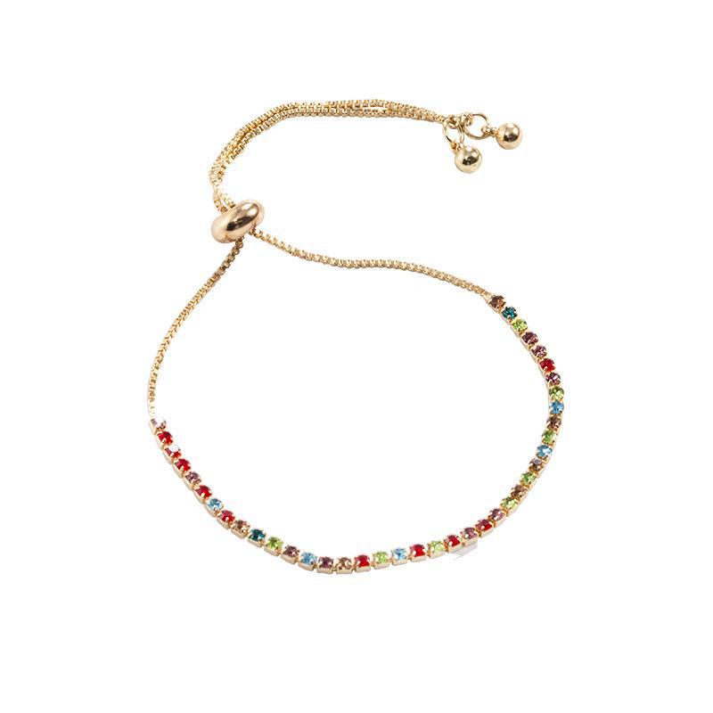 Brățară de lux cu zircon colorat pentru femei - Design de ultimă generație, stil popular, inspirat de celebrități