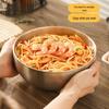20CM Stainless Steel Double-Layer Insulated Bowl - Anti-Scald Rice & Soup Bowl with Large Capacity