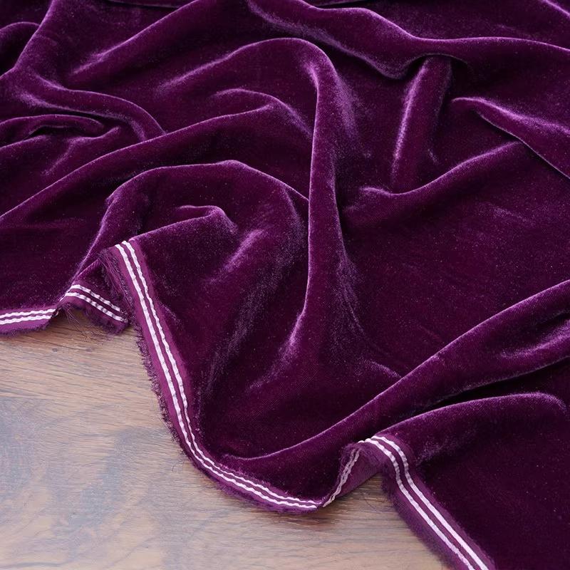 100x140cm Silk Velvet Fabric Solid Color Velvet Clothing Fabric for DIY Sewing Party Dress Cheongsam Designer Cloth