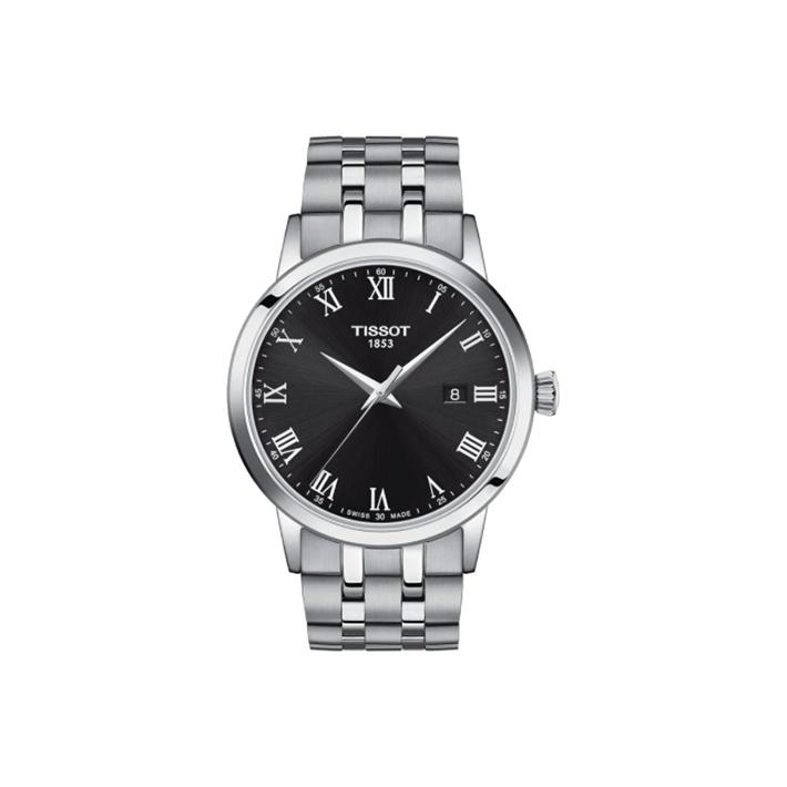 TISSOT Classic Collection Quartz Movement Men's Watches Watch 42mm Black Dial Stainless Steel Watchband T129.410.11.053.00