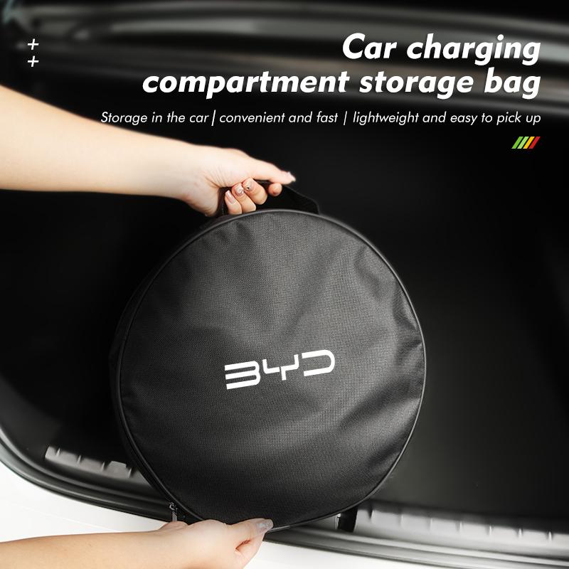 Für BYD Auto Logo Kabeltasche Ladepistole Aufbewahrungstasche Wasserdichter Kabelorganisator M6 G3 G5 T3 F3 F0 S6 S7 E5 E6 L3 Tang Yuan