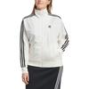 adidas Originals Adicolor Firebird Track Logo Print Striped Loose Fit Stand Collar Long Sleeve Jacket Women Jackets White JF6547