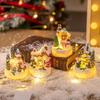 Christmas Led Light Ornaments Santa Castle Snow House Luminous Crafts 2026  Year Kid Gift Xmas Party Home Decor
