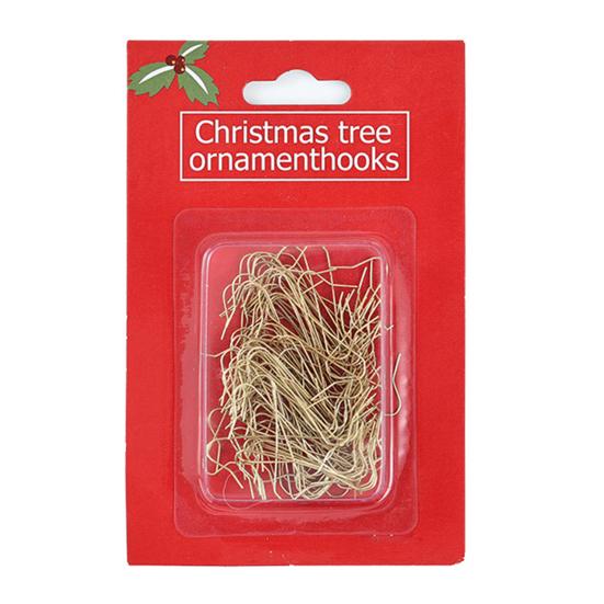 Christmas Tree Accessory Kit 100 Pcs Ornament Hooks, Metal S-Shaped Hangers, Sturdy Hooks for Baubles Balls, Lanterns, Decoration Large Quantity
