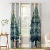 Christmas Tree Gift Box Room Curtains Large Window Bathroom Kitchen Indoor Decor Kids Room Curtain