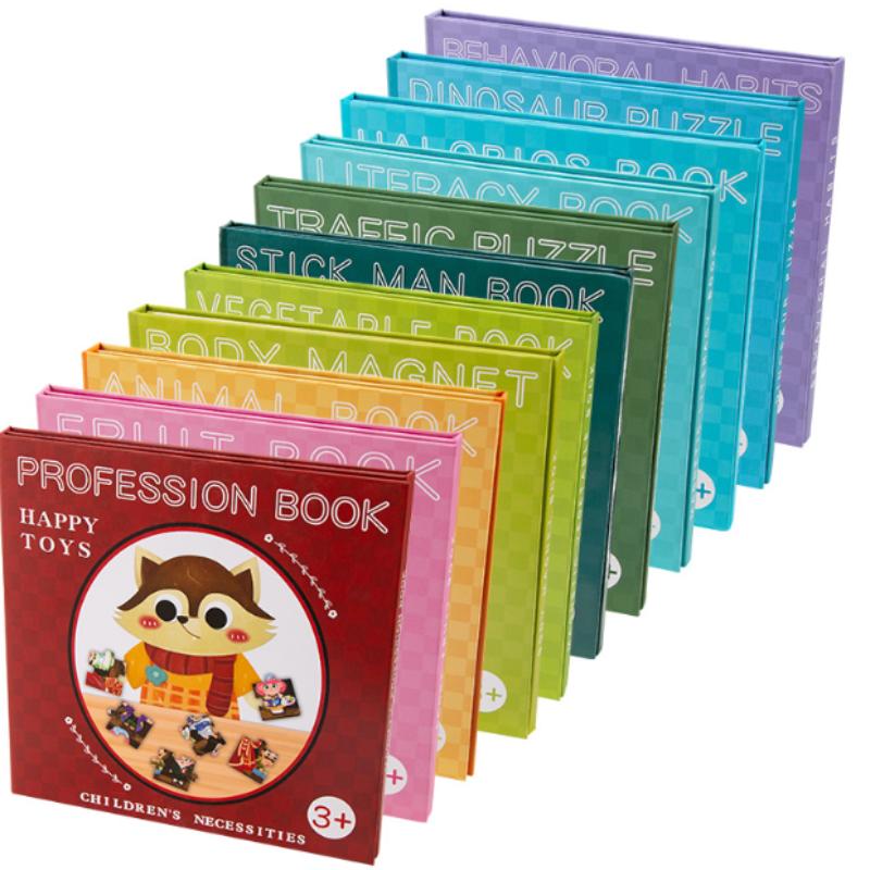 Cute Cartoon Magnetic Sticker Book For Kids - Reusable Puzzle Book Early Education Advanced Baby Toy Gift For Child Age 2-4 Gift