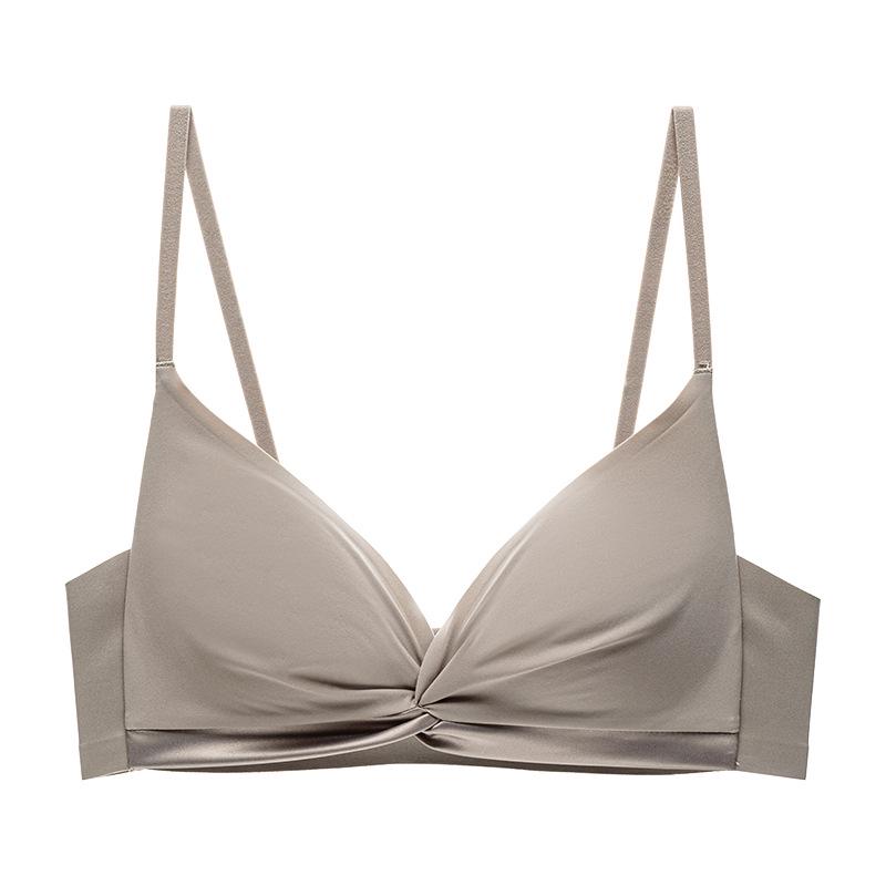Podprsenka s trojúhelníčkovými košíčky podšitá morušovým hedvábím pro velká prsa - Proti ochabování, lehká, letní nošení