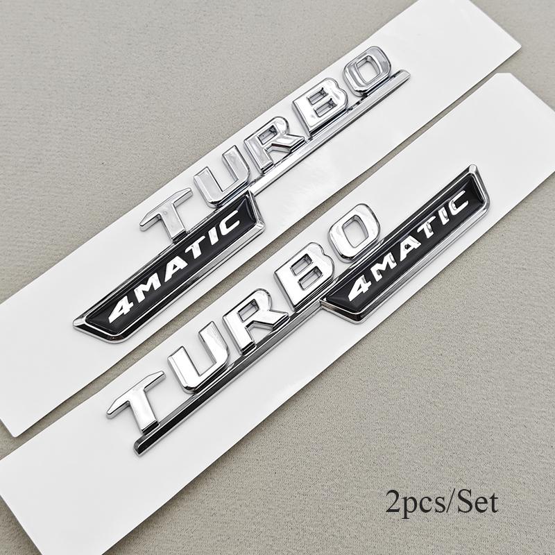 3D ABS Chrome Car Letters Logo A45 A45 S TURBO 4MATIC Stickers Rear Trunk Emblem Badge For Mercedes Benz AMG A45 A45S W177 W176